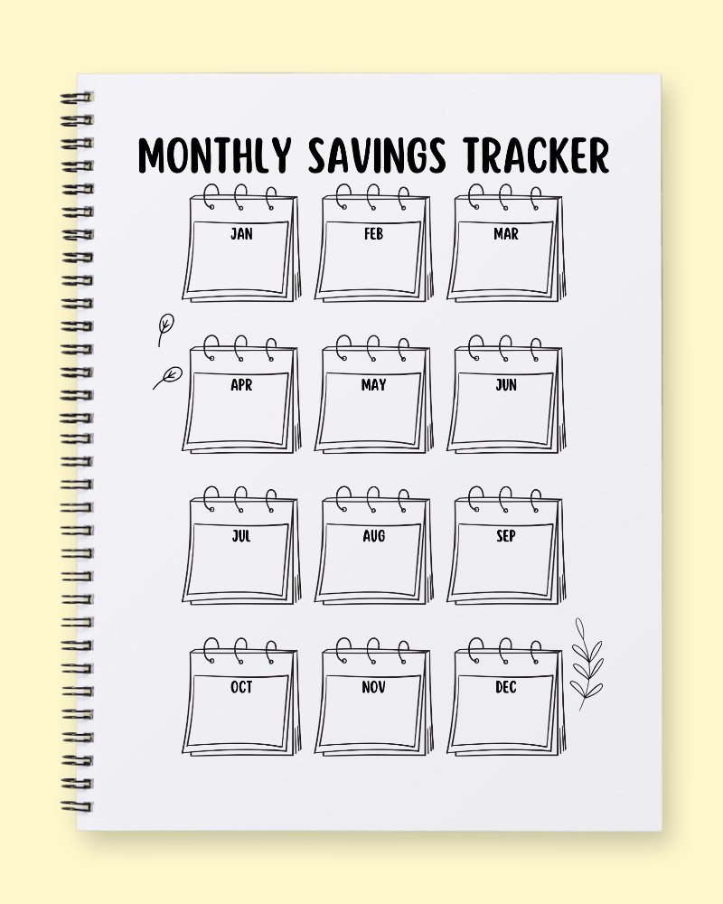 Visual Monthly Savings Tracker