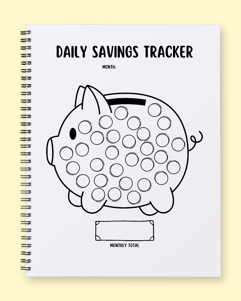 Piggy Bank Daily Savings Tracker