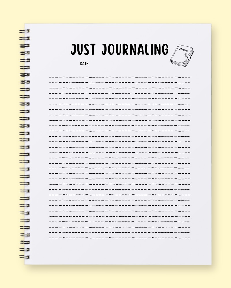 Dashed Line Daily Reflection Journal