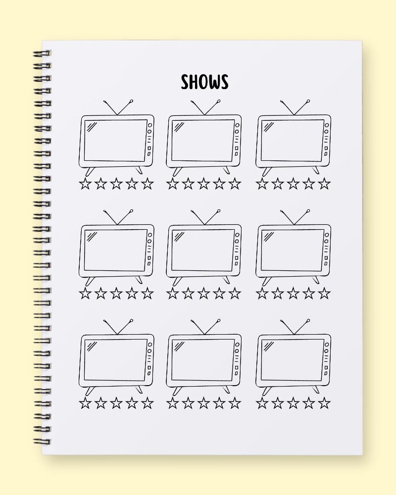 My Favorite Shows & Series Tracker Journal