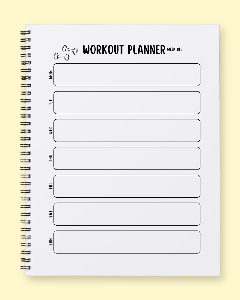Weekly Fitness & Wellness Planner