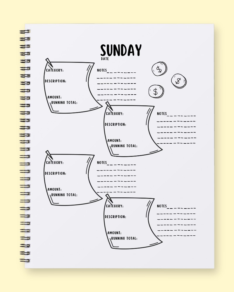 Sunday Expenses Tracking