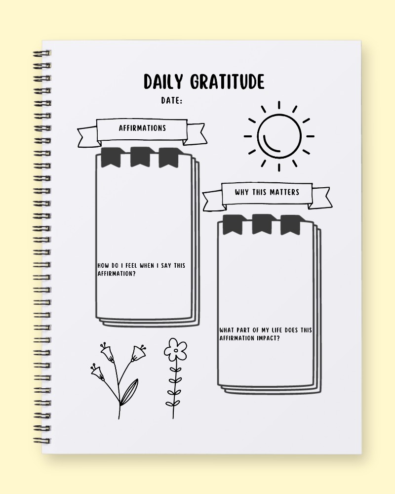 Gratitude Affirmation Daily Planner