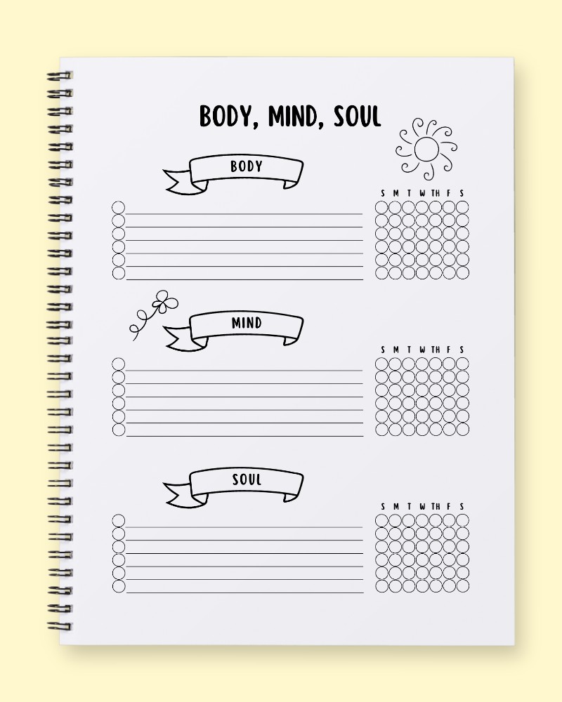Body Mind Soul Balance Planner