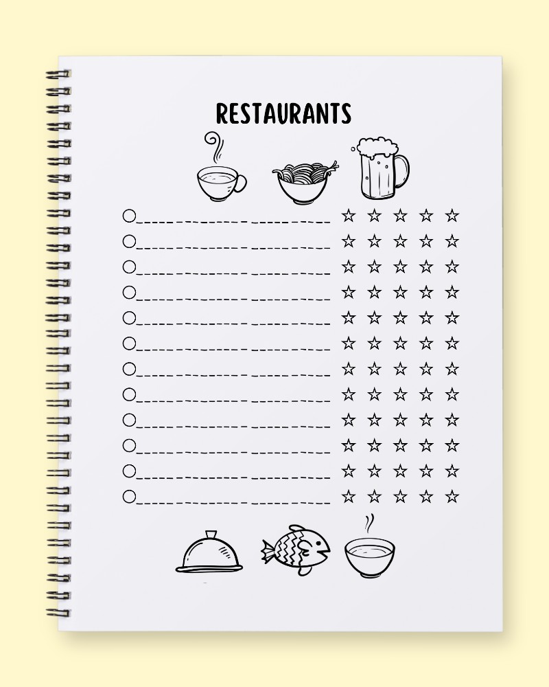 Culinary Journey Restaurant Tracker & Rating Log