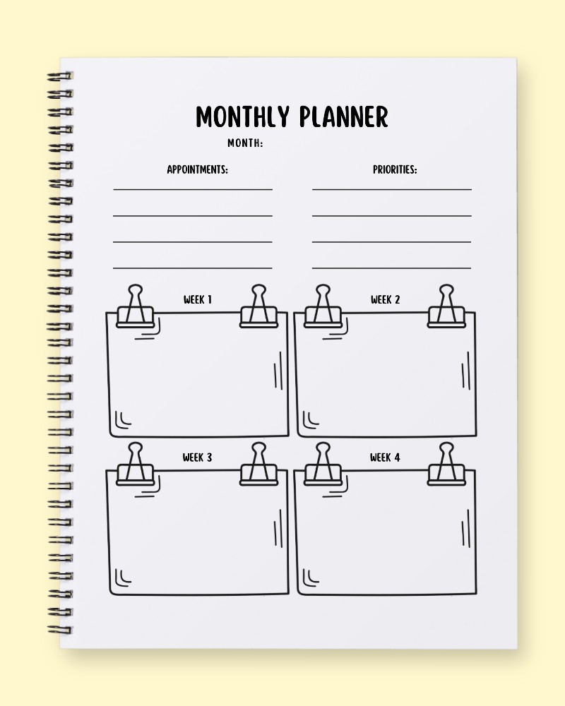 My Monthly Focus & Week-by-Week Action Planner