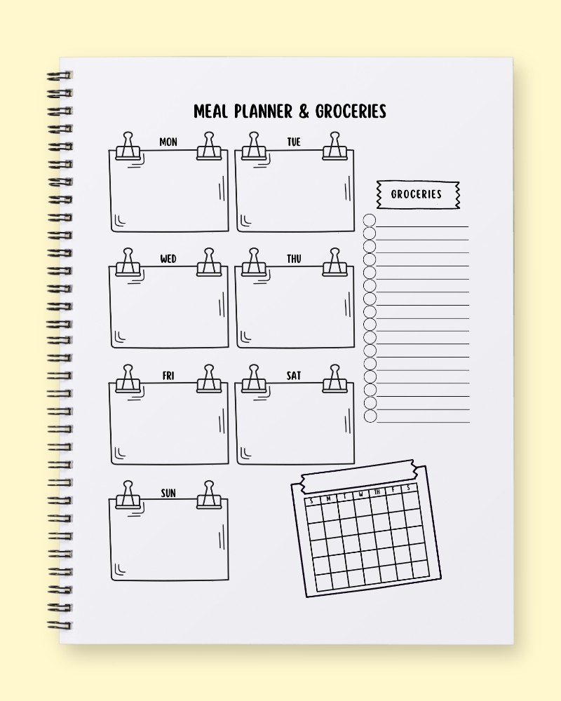Doodle Meal & Grocery Planner