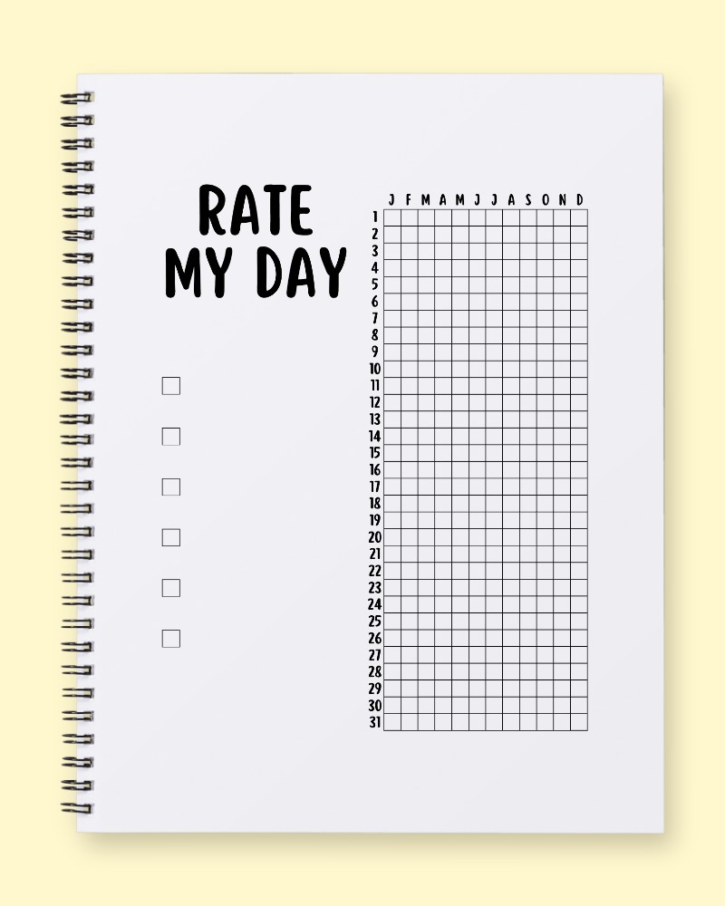 Rate My Day Annual Mood Tracker