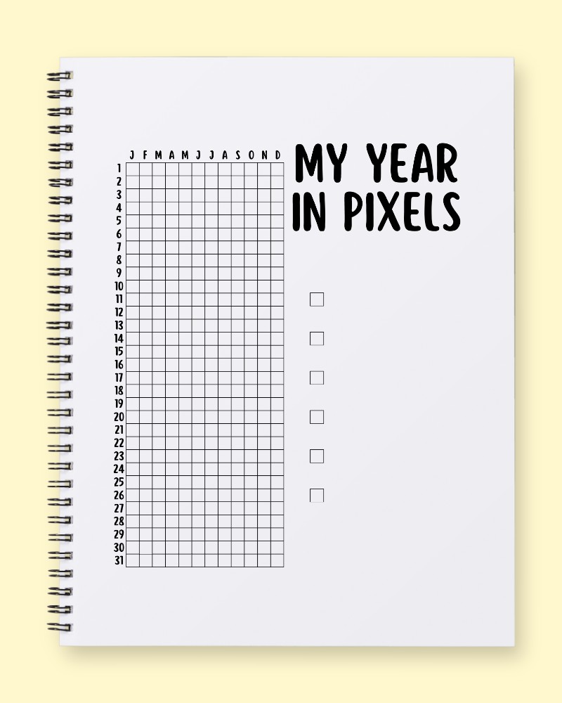 My Year in Pixels Visual Planner