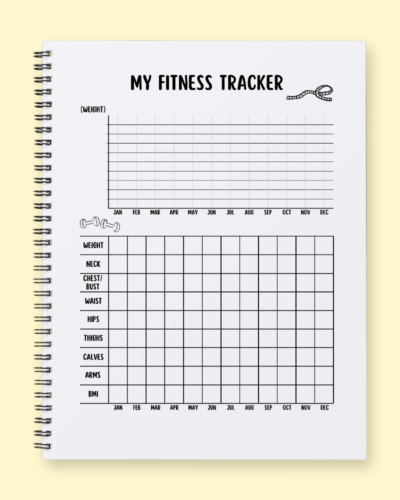 All-in-One Fitness Measurement Journal