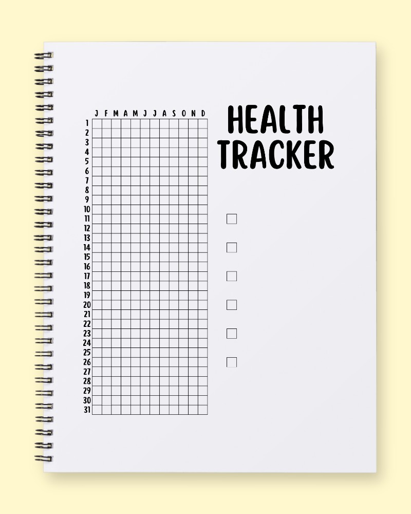 Comprehensive Daily & Monthly Health Tracker Page