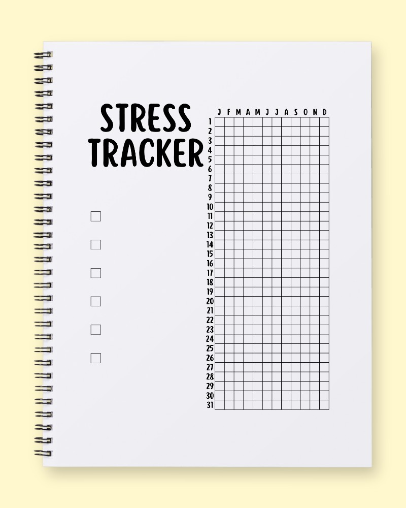 Annual Stress Tracker Journal Page