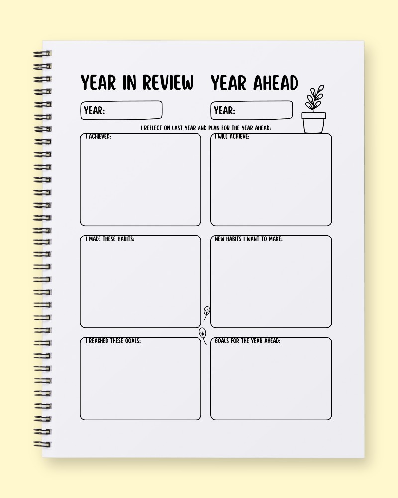 Annual Reflection & Vision Planner Page