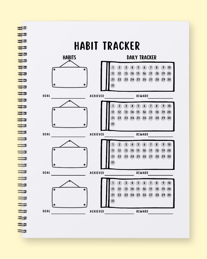 My Monthly Habit Builder & Goal Tracker