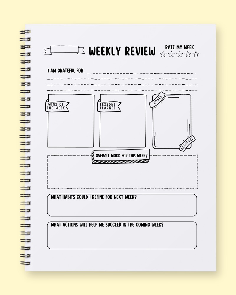 Weekly Reflection & Goal Setting Planner