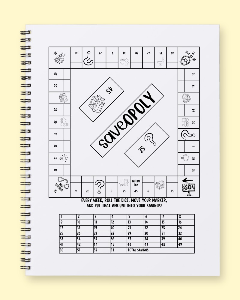 Saveopoly Savings Game Journal