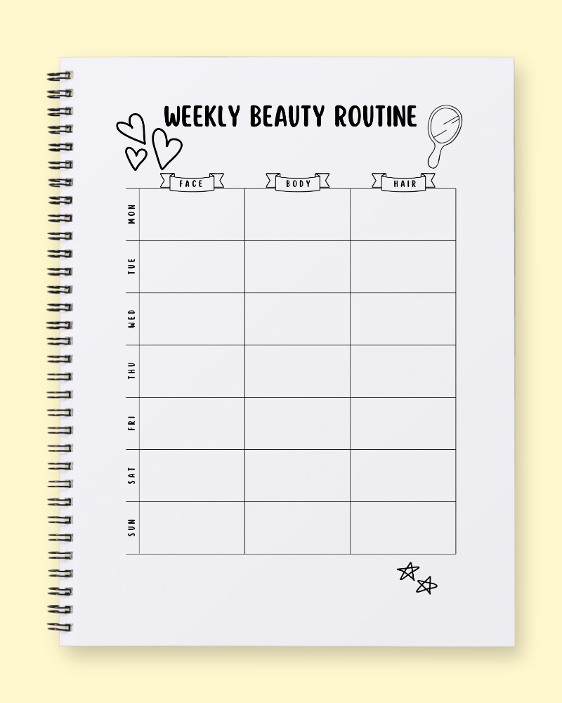 Weekly Beauty Ritual Planner