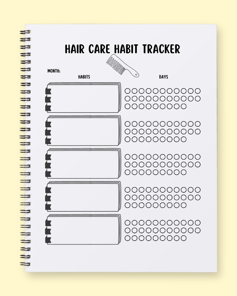 Ultimate Monthly Hair Care Habit Tracker