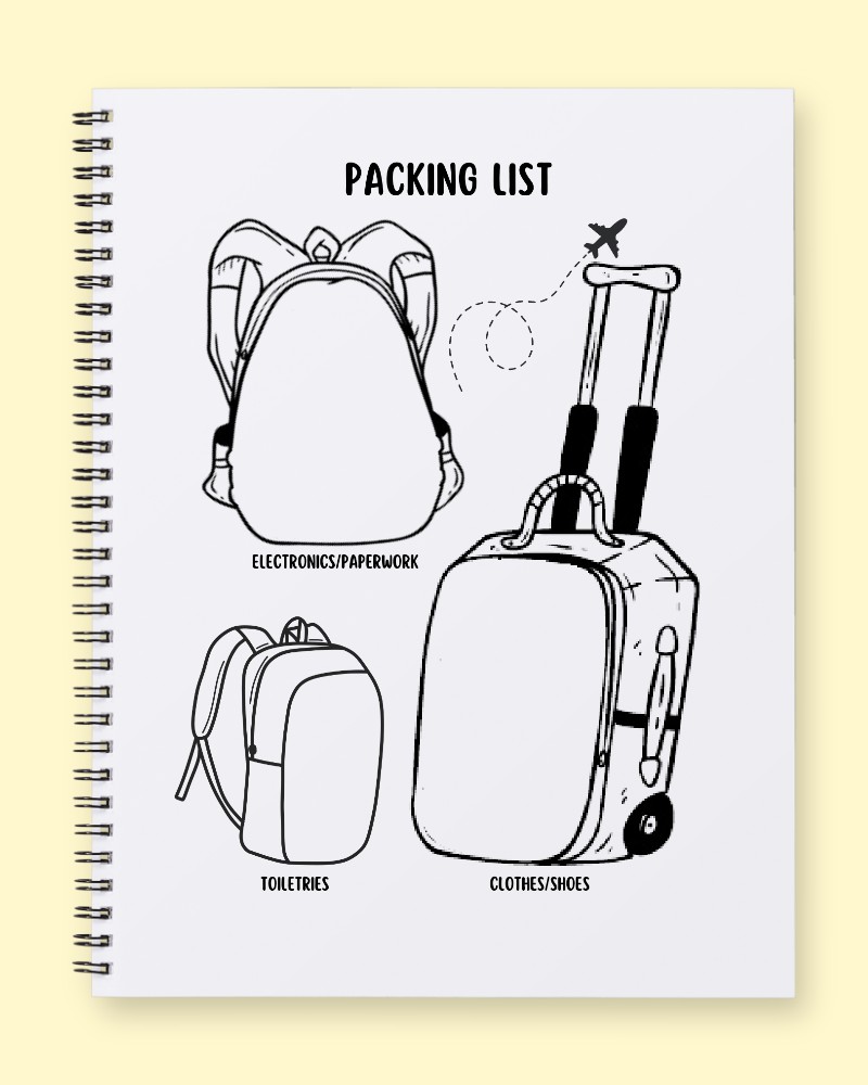 Travel Packing Blueprint Organizer