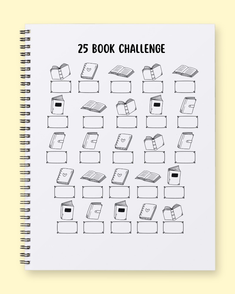 25 Book Challenge Reading Journey Tracker