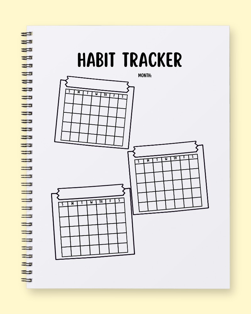 Triple Habit Monthly Tracker
