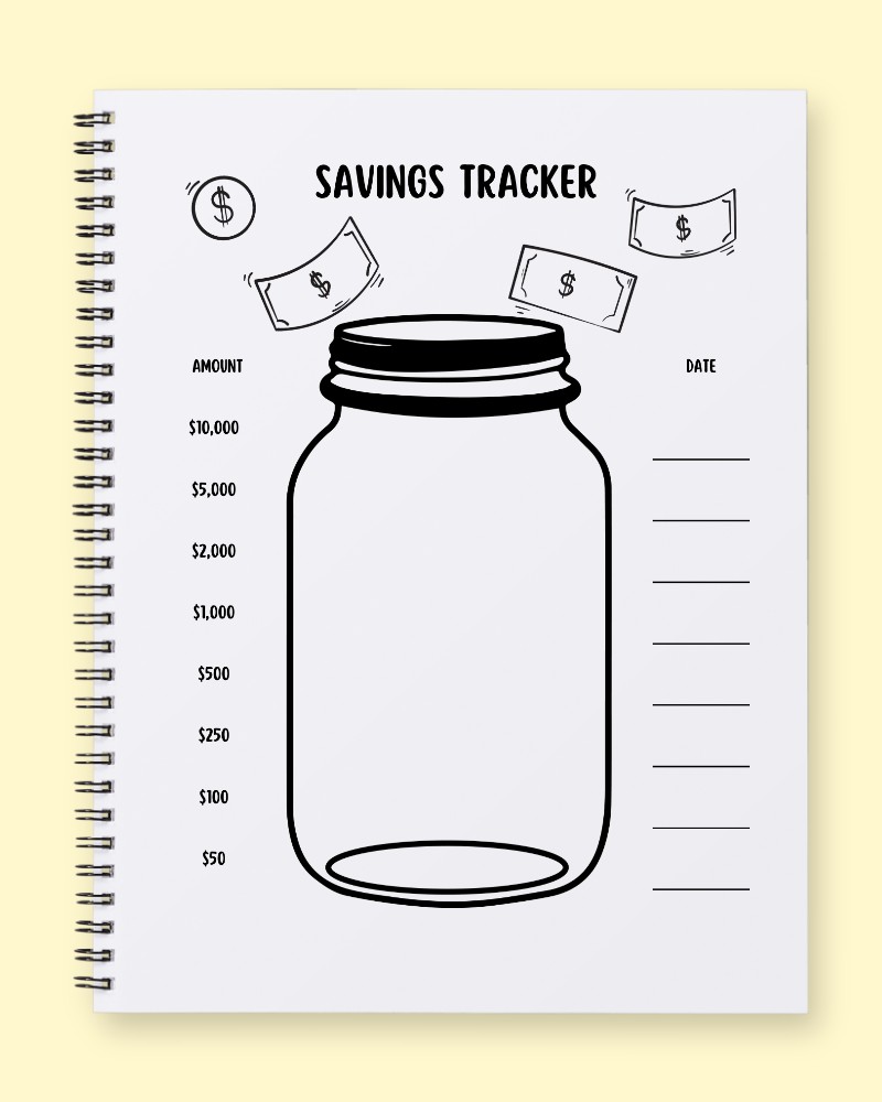 The Savings Jar Visual Tracker